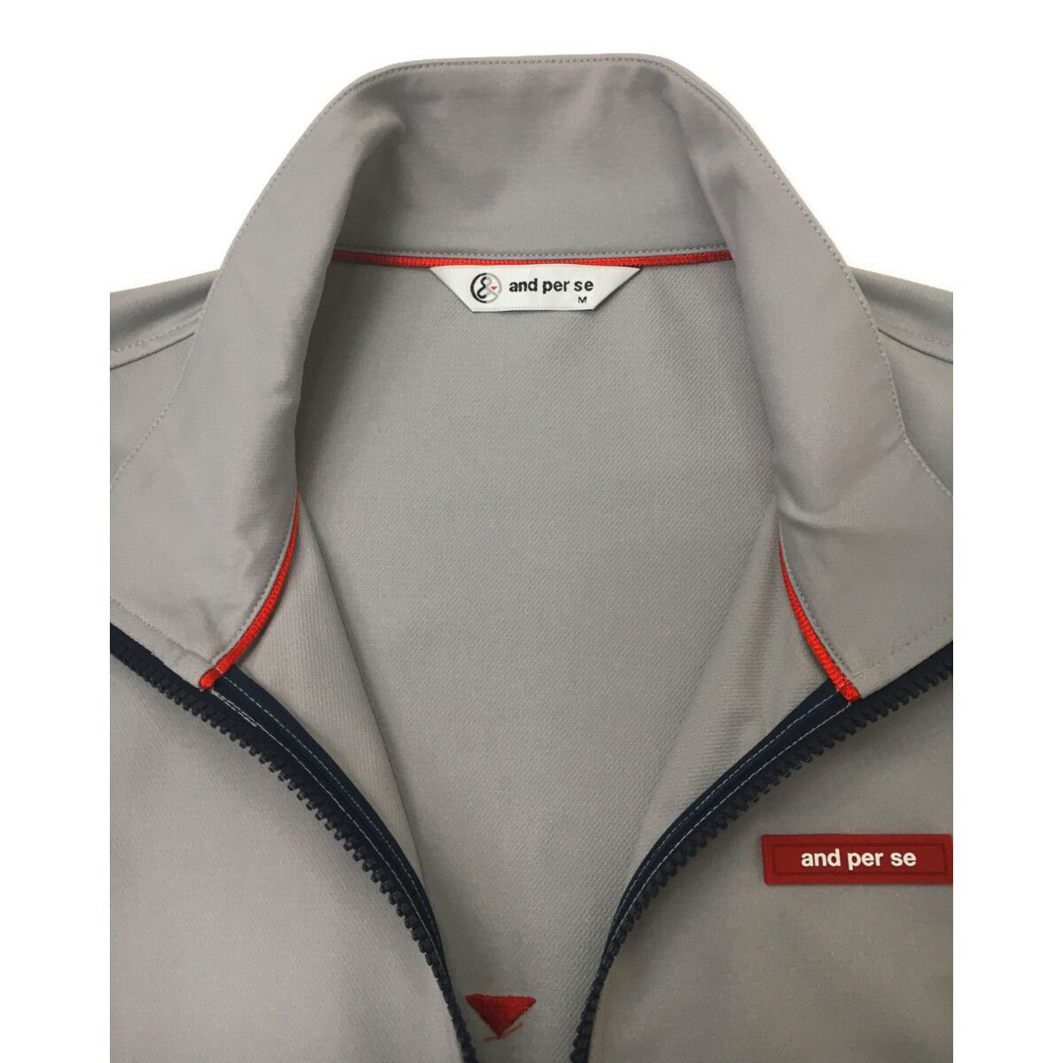 未使用品 メンズ アンパスィ and per se ブルゾン M グレー フルジップ