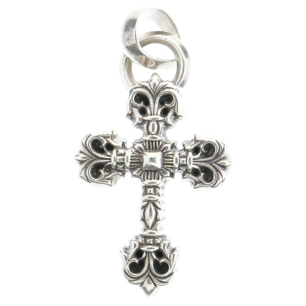 CHROME HEARTS クロムハーツ FILIG CROSS-XSM W BALE フィリグリークロスXSベイル wベイル ネックレストップ シルバー BCA262