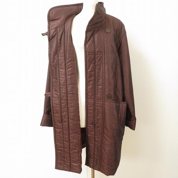 wnc レリアン Leilian コート 13+ 茶系 中綿 ジップアップ フード付き