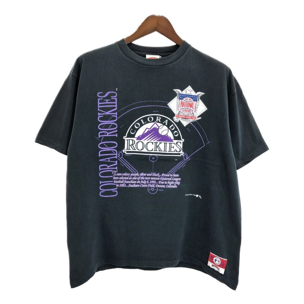 90年代 USA製 NUTMEG MLB コロラド・ロッキーズ Tシャツ プロチーム 