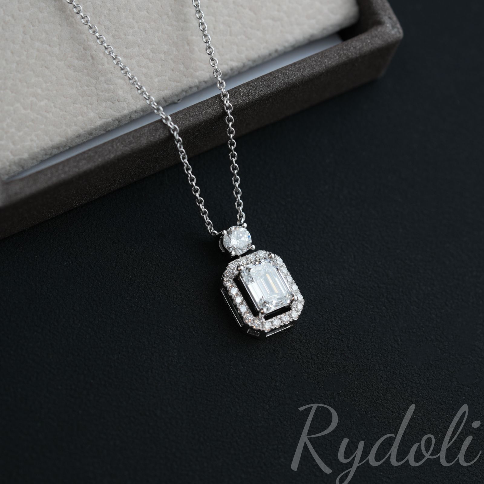 PT950 1.55ct E VVS2 オーダーメイドダイヤネックレス ラボグロウン 