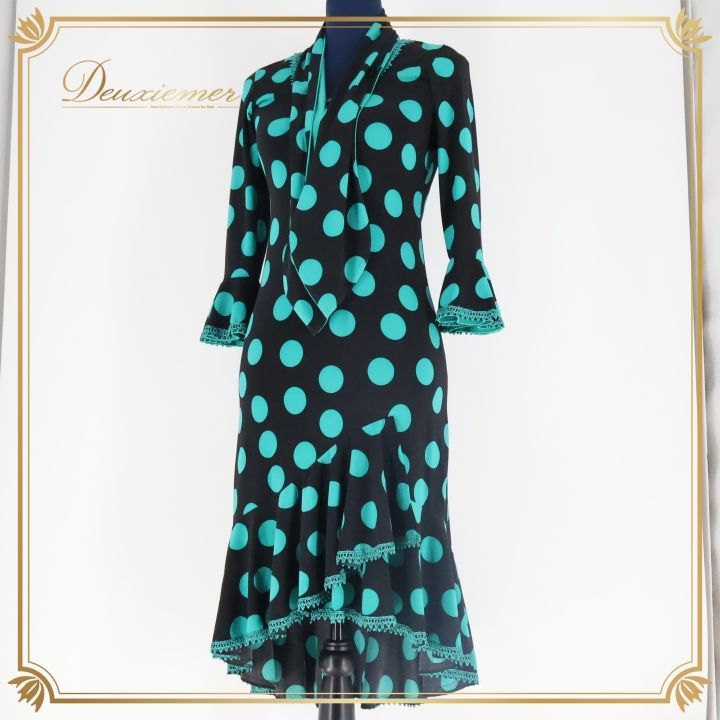 フラメンコ 衣装 ワンピース ドレス ボウタイ docedelflamenco