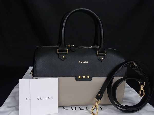 □極美品□ CULLNI クルニ レザー 2WAY ハンドバッグ ショルダーバッグ