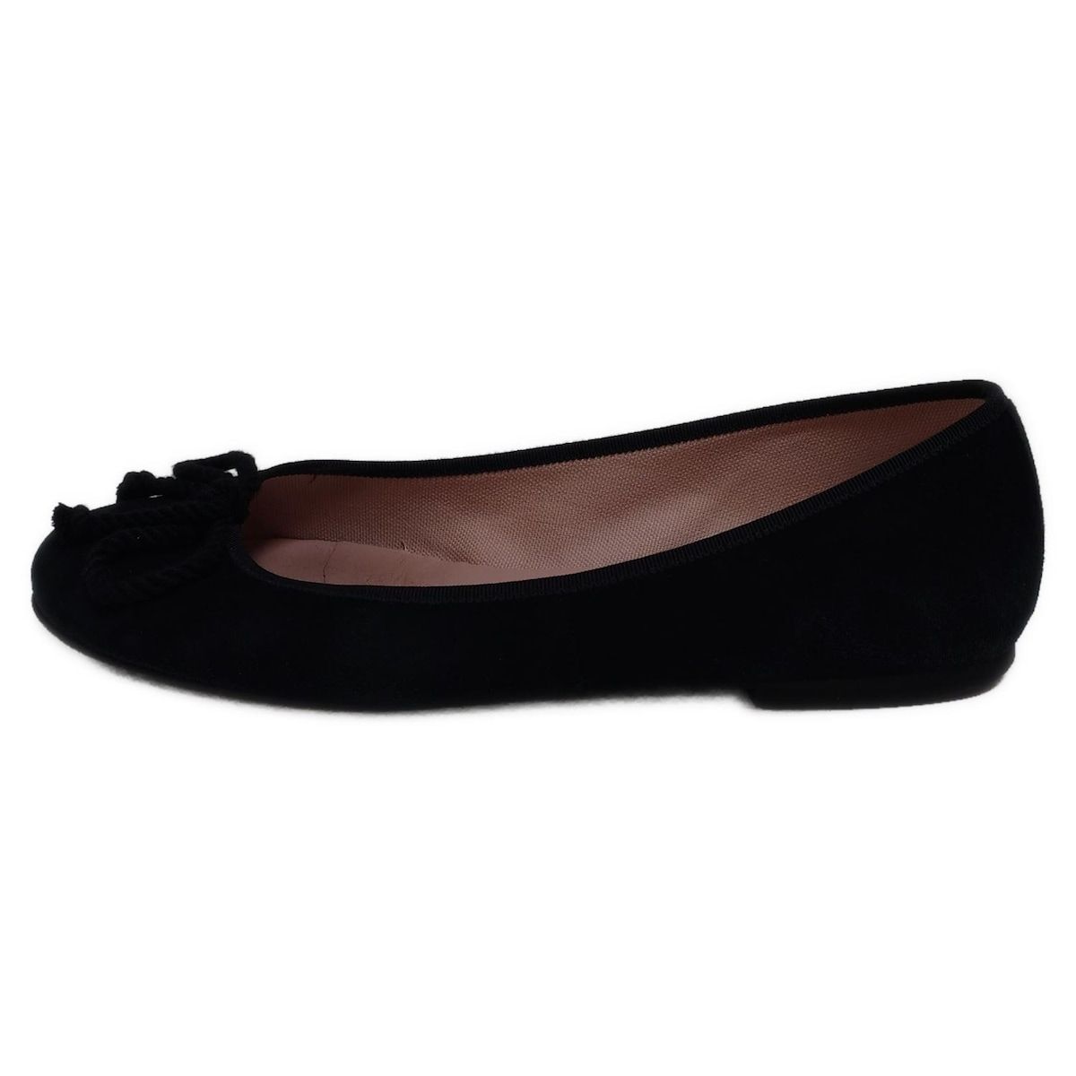 プリティー・バレリーナ　バレエシューズ　リボン　黒　スエード　38size CLEMENTINE patent-suede-ribbons（クレメンタイン パテント