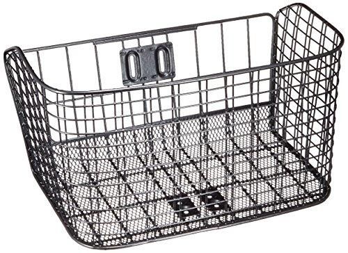 【新品・2営業日で発送】アサヒサイクル D型特大バスケット(ワイヤー／メッシュ) ブラックメタル 18211