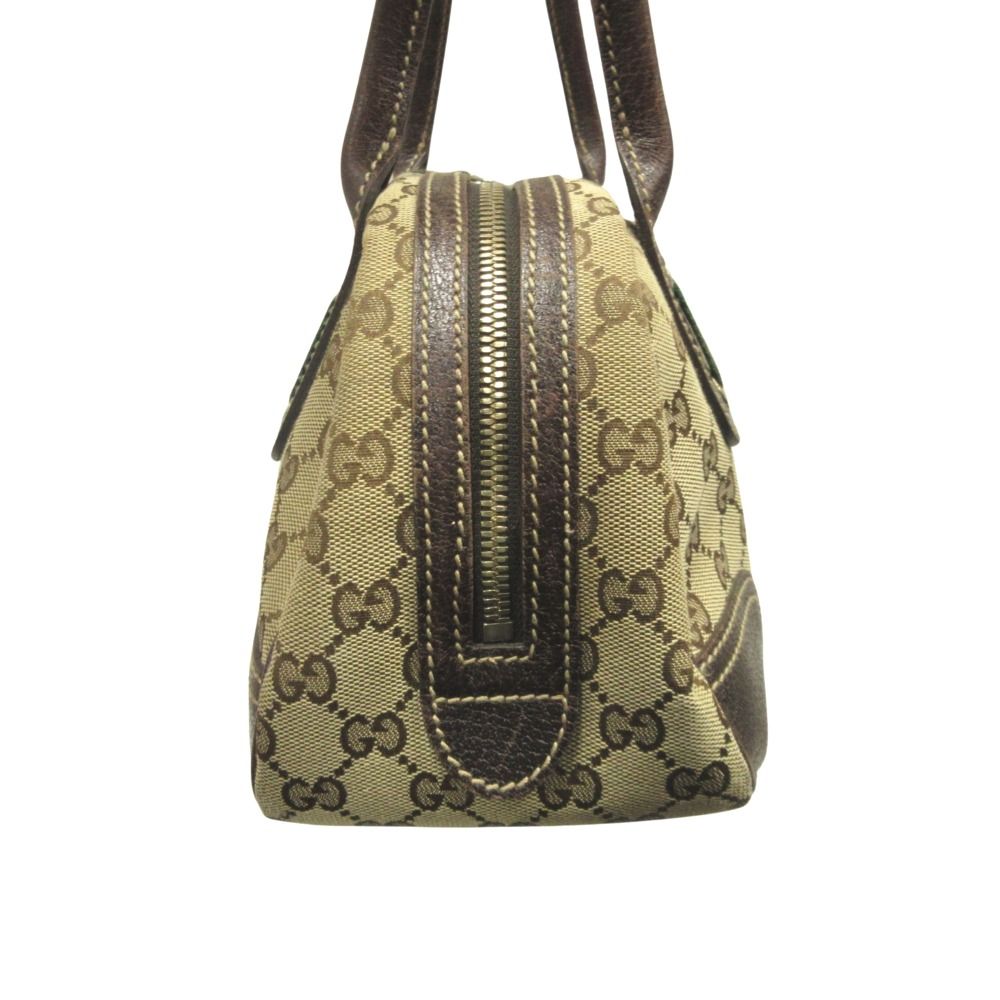 本物 グッチ ミニボストンバッグ GG プリンシー ブラック キャンバス