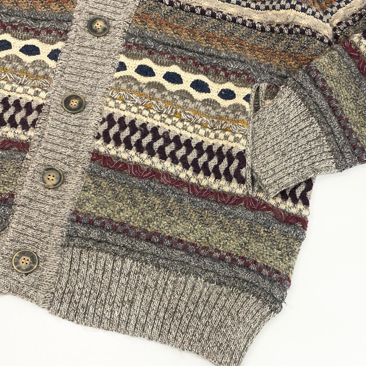 イタリア製　デザインニット　セーター　MISSONI　アルパカ混　総柄　個性的 イタリア製 デザインニット セーター MISSONI アルパカ混 総柄