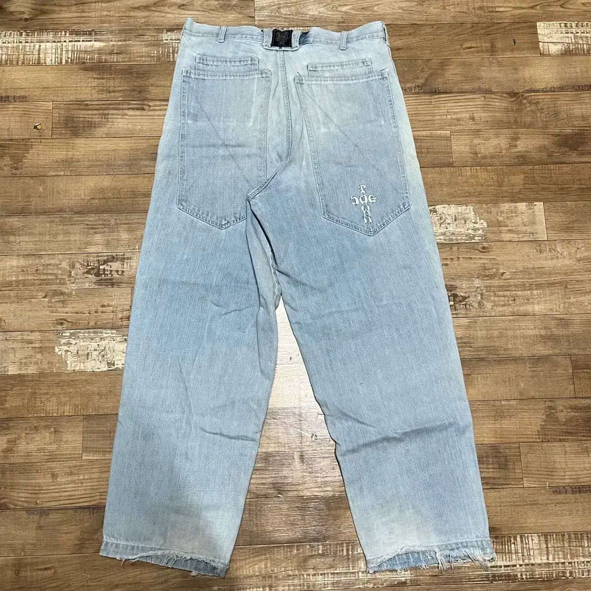 希少 DOG TOWN ツナギ オールインワン 黒龍 ロゴ刺繍 黒 Fサイズ