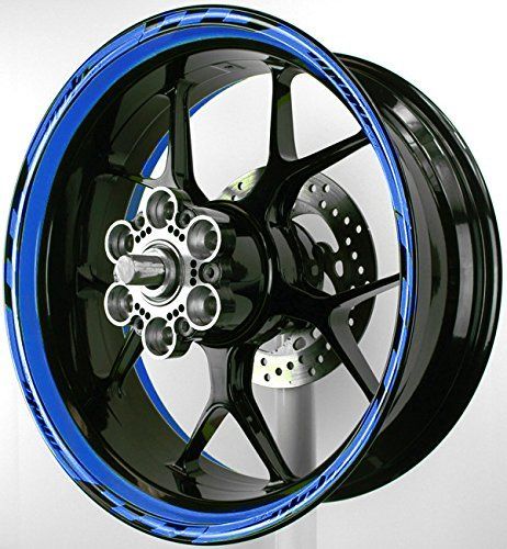 MOTOINKZ バイク用 17インチ フルカスタム リムステッカー GP2 ブルー B-85-BLUE