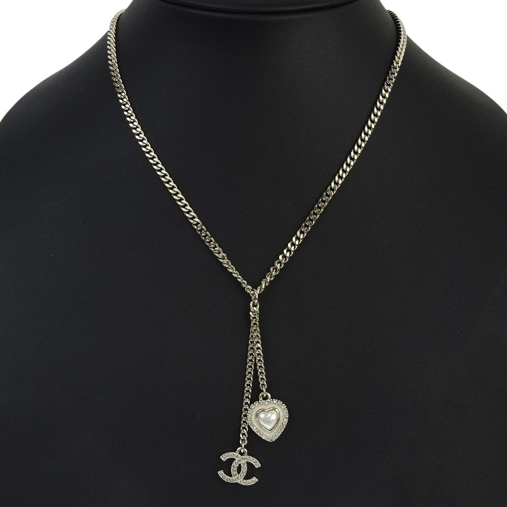 CHANEL ハート型ストーン付きシルバーネックレス 楽天市場】【ジュエリー】CHANEL シャネル ココマーク ハート