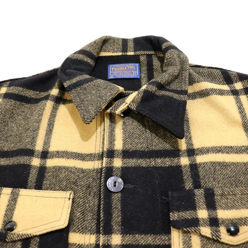 70s PENDLETON ボックス チェック ウール ジャケット USA製 PENDLETON - 70s USA製 ペンドルトン チェック ウール
