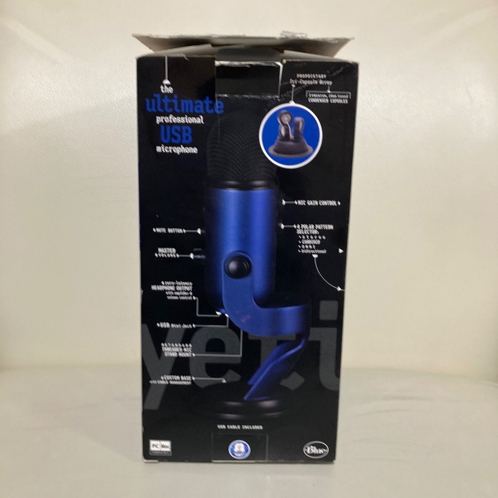 Blue Yeti USBマイク コンデンサーマイク midnight blue