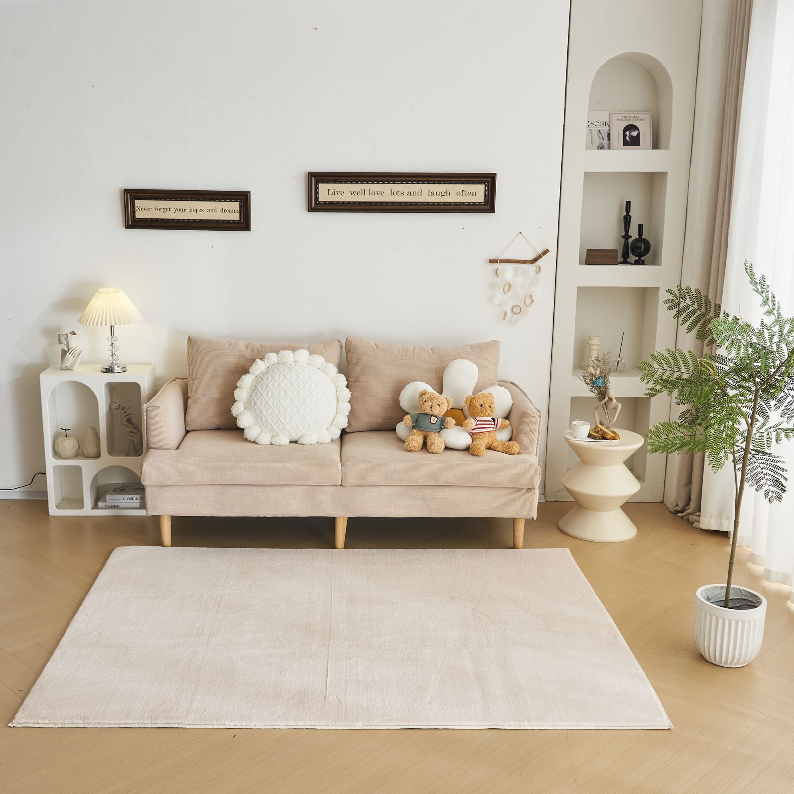 ラグ カシミヤ 洗える 北欧 ダウンリンク 140×200cm 超高密度織 約225万本/m2 カーペット 滑り止め ふかふか 洗える 角型 絨毯 床暖房 ホットカーペット おしゃれ 防カビ 防ダニ オールシーズン 