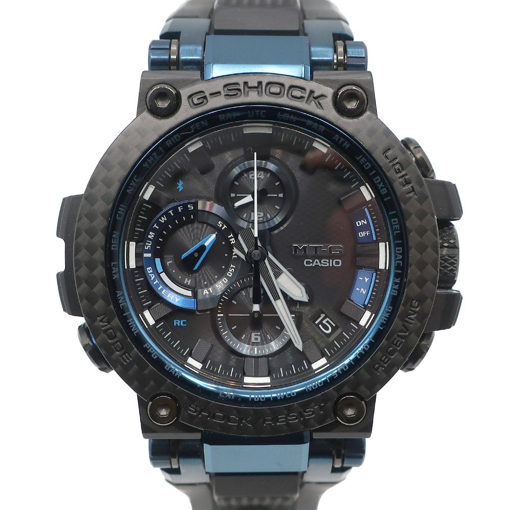 天白 CASIO カシオ G-SHOCK MTG-B1000 シリーズ MTG-B1000XB-1AJF カーボン タフソーラー 電波受信機能 ブラック ブルー
