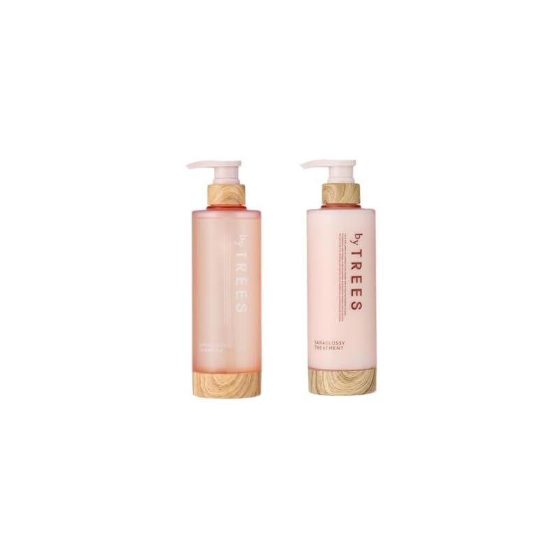 byTREES さらグロッシー シャンプー トリートメント セット 450ｍL+450mL ヘアケア 地肌ケア 保湿 補修成分 うねり 地肌 髪 さらグロッシー バイツリーズ 1