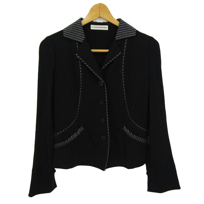 ヒロココシノ テーラードジャケット アウター ストライプ柄 日本製