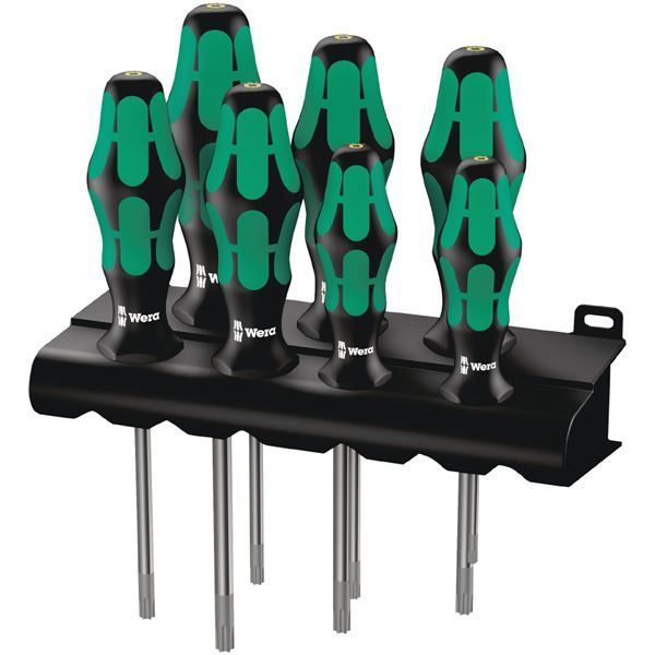 WERA ヴェラ 7本組 Kraftformハンドル トルクスドライバーセット ラック付 223161 工具 ツール DIY 作業工具 道具