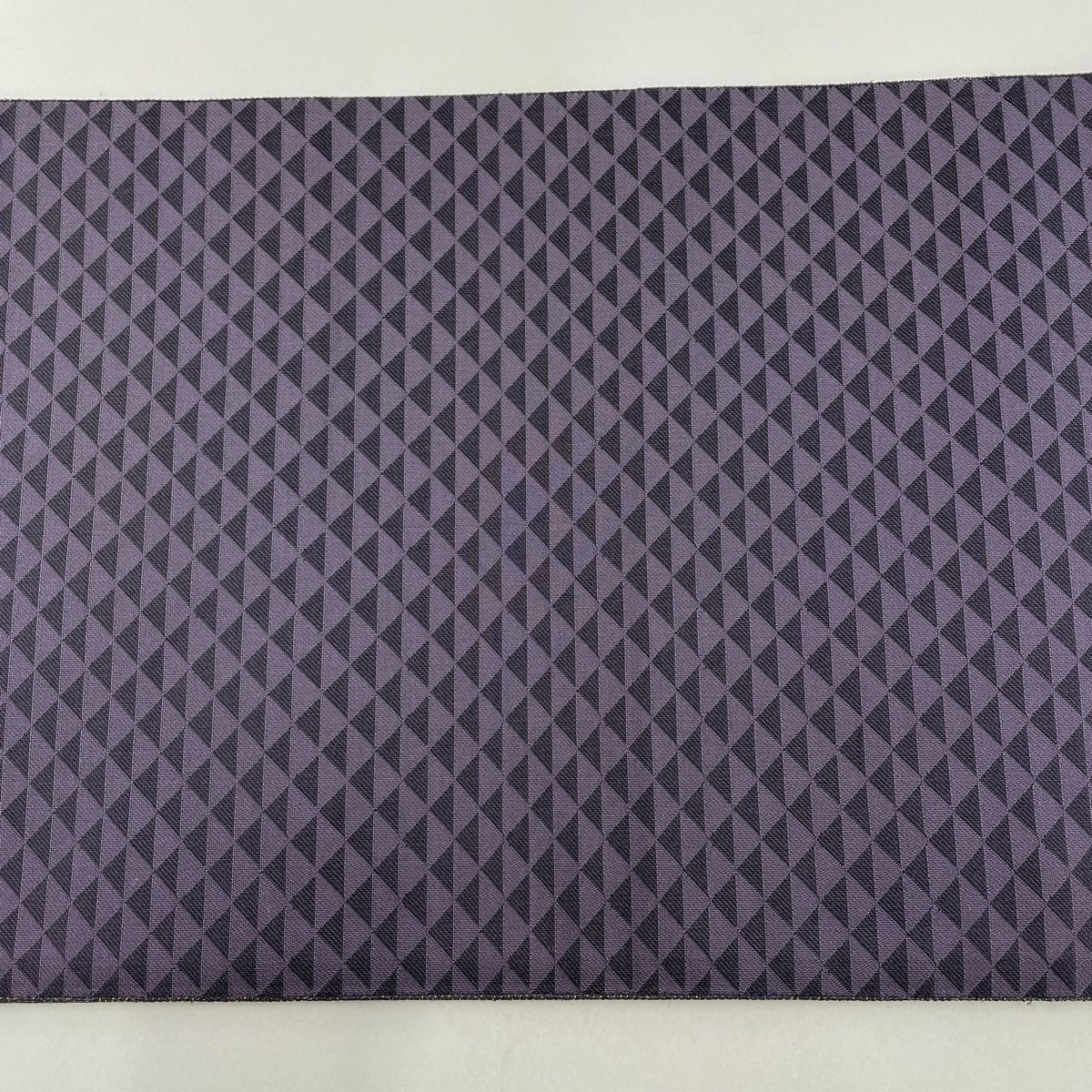 袋帯 美品 名品 向かい鳥 灰紫 全通 正絹 【中古】