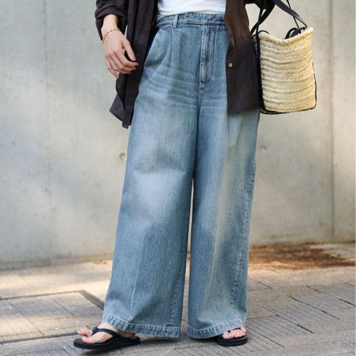 FRAMeWORK (フレームワーク) 23030220319020 デニムタックワイドパンツ