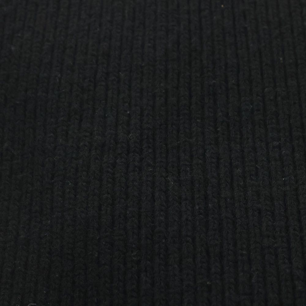 LOUIS VUITTON ルイヴィトン LV ヘッドライン ウール マフラー ブラック M 77928