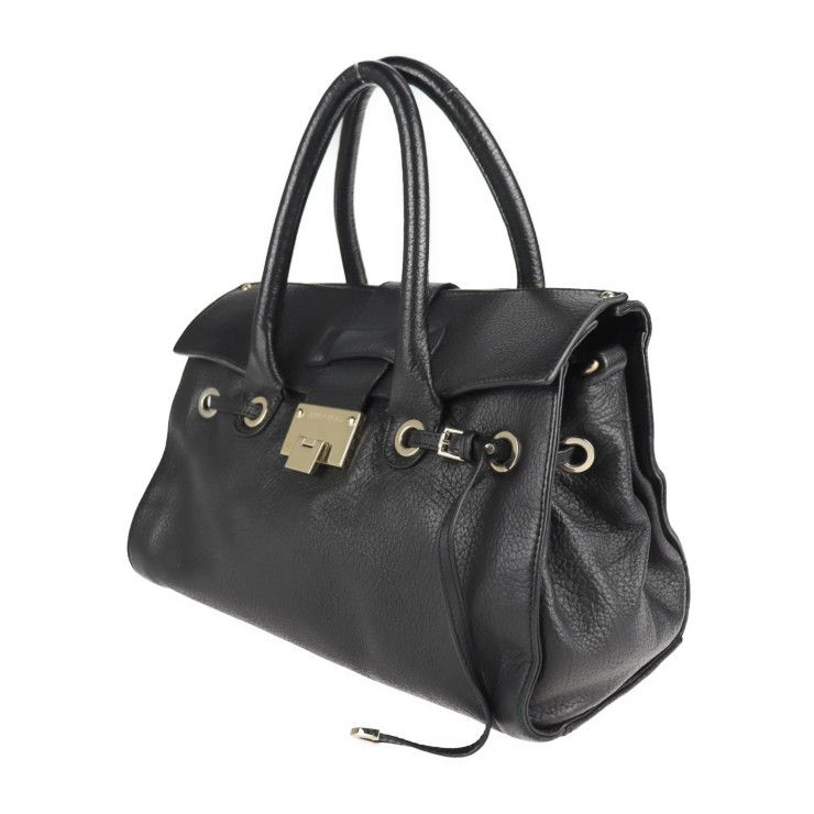 JIMMY CHOO ジミーチュウ ライリー ハンドバッグ レザー ブラック