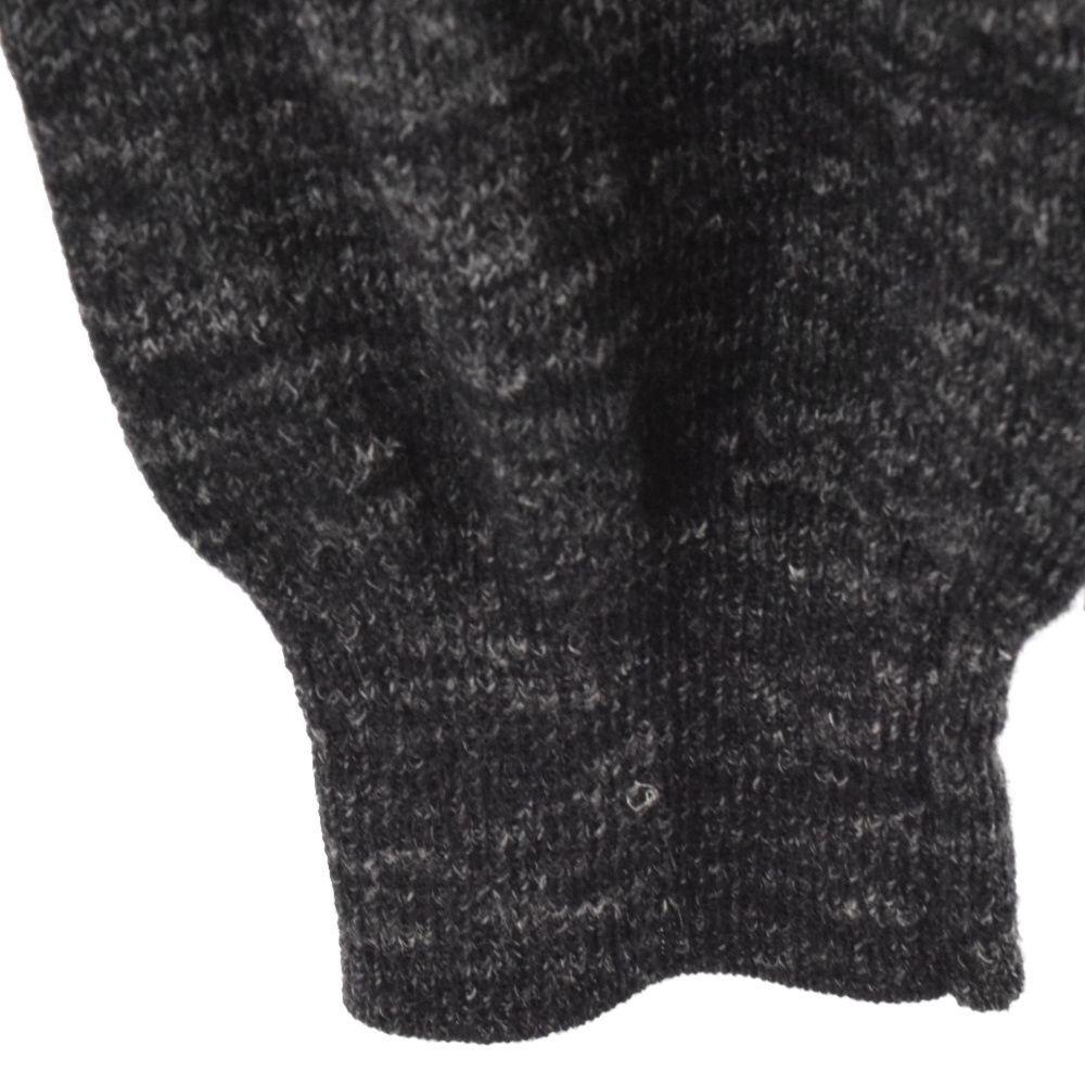 Martin Margiela 14 マルタンマルジェラ 14AW レザー エルボーパッチ ニット 長袖セーター ブラック S50HA0521 Martin Margiela 14 (マルタンマルジェラ) 14AW レザー エルボーパッチ