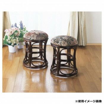 今枝商店 Romantic Rattan 籐クッション付スツール 2個組 TK43 WWW_OLIVIERBERNSTEIN_COM
