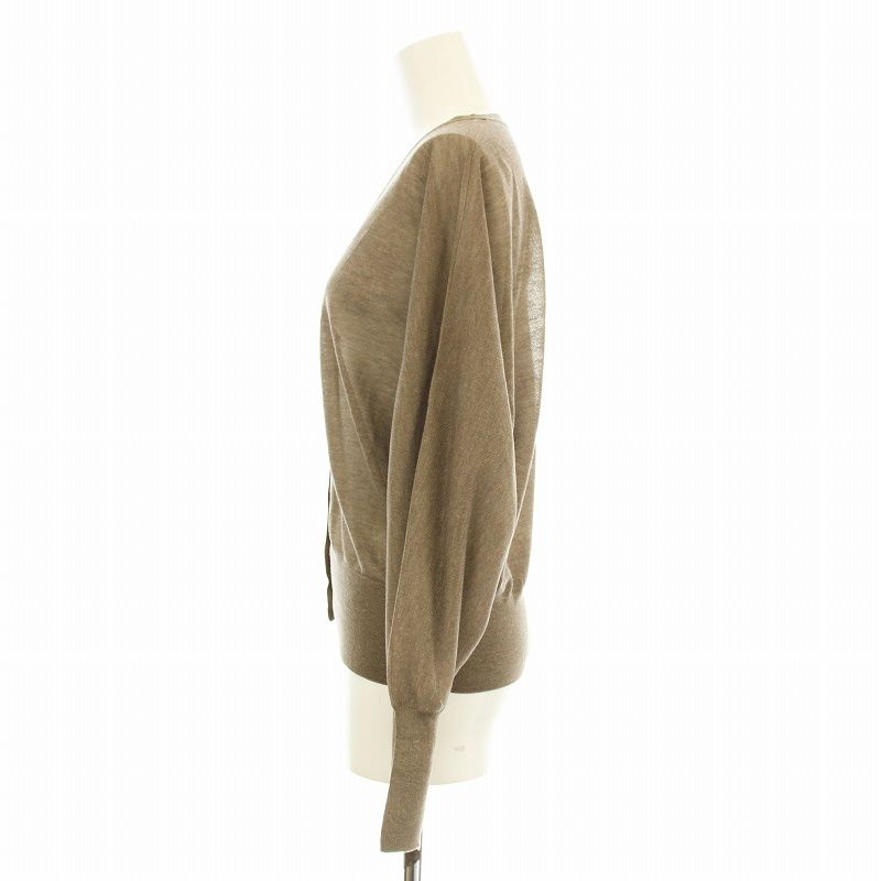 23区 オンワード樫山 24SS シャイニーシアー ニット カーディガン Vネック 長袖 38 ベージュ KRWOCM0552 /YM レディース 新色追加】シャイニーシアー ニット カーディガン / 23区