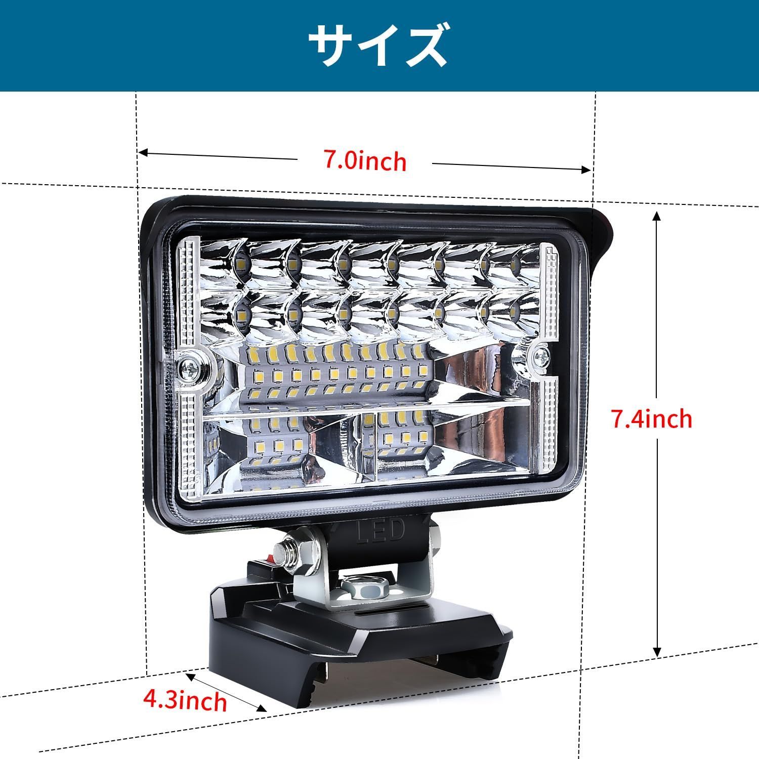 特価商品】バッテリーコードレスワークライトfor Makita 14.4V /18V /18V 非常用照明作業現場屋外作業車の修理軽量 防災 緊急 停電 対応 forマキタ14.4V 夜間工事 登山 夜釣り キャンプ用 投光器LED作業灯5400LM 地震 - メルカリ