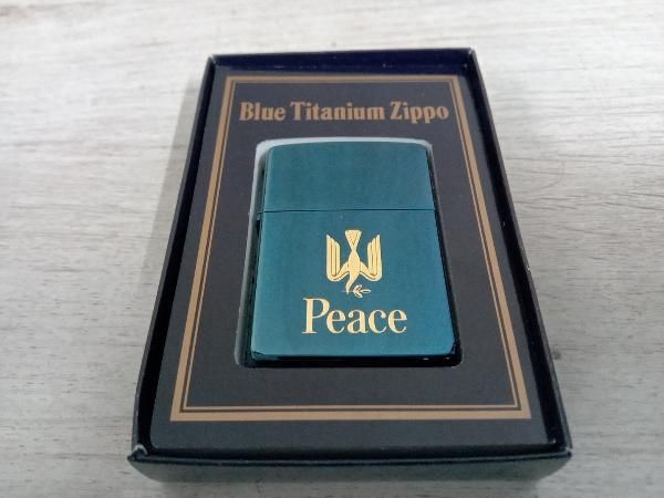 ZIPPO ジッポー オイルライター Peace ブルーチタンコーティング