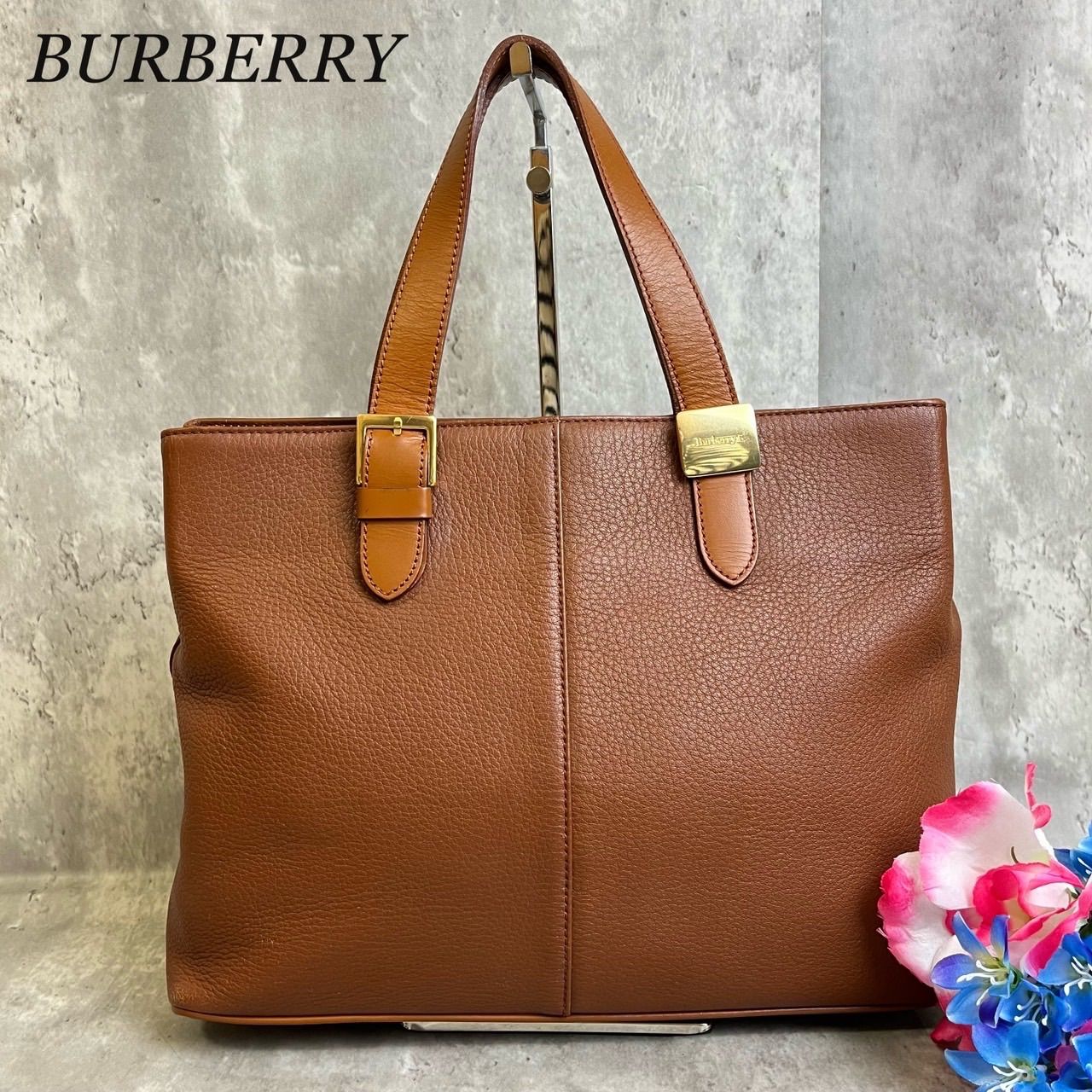 ✨良品✨BURBERRY バーバリー ハンドバッグ トートバッグ ゴールド金具 ...