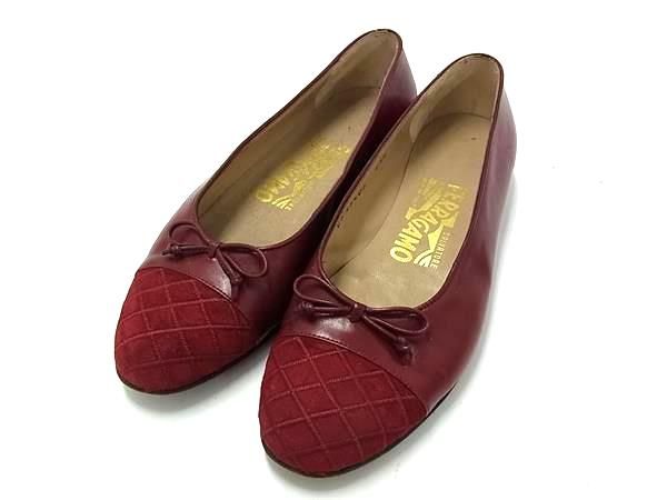 FERRAGAMO 5 1/2 フェラガモ ヒール パンプス Salvatore Ferragamo - Salvatore Ferragamo フェラガモ レザー