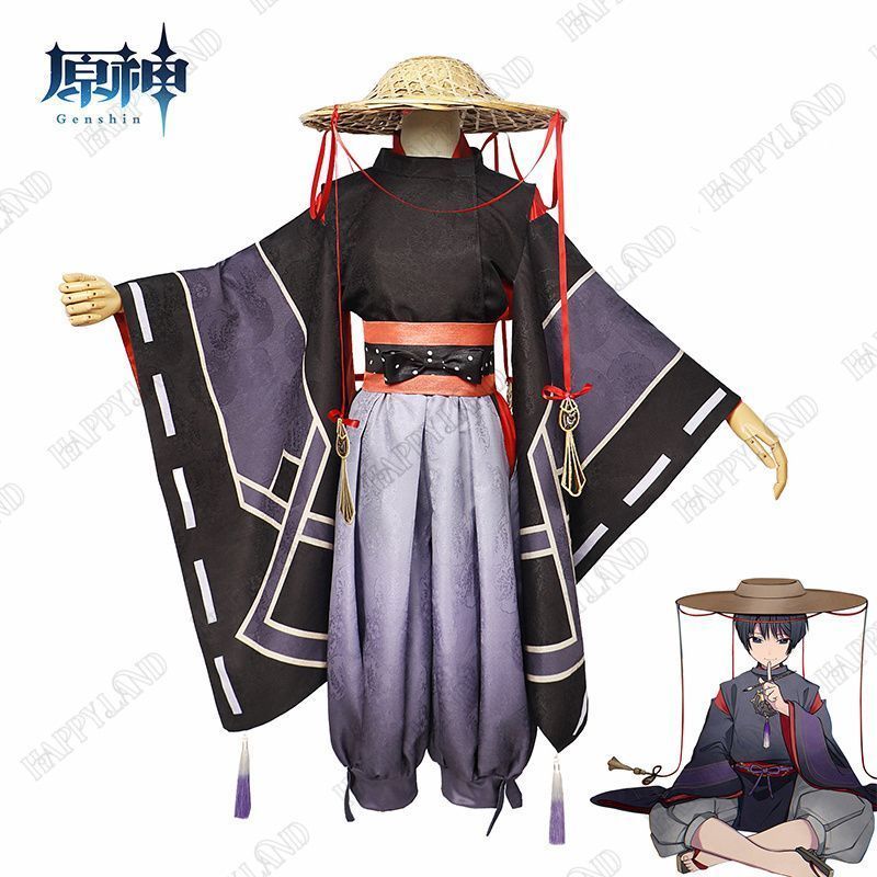原神 Genshin スカラマシュ コスプレ衣装 原神 げんしん ヒロイン 放浪者 Scaramouche コスプレ衣装 コス