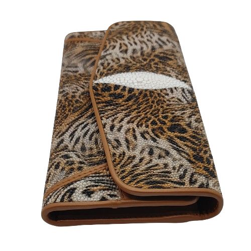 タイ　エイ革製　三つ折り長財布 楽天市場】【希少品】 本場タイから直輸入 エイ革 長財布