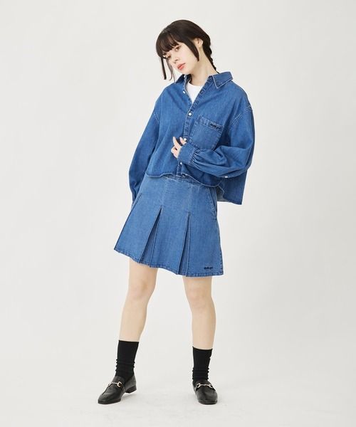シャツ ブラウス ミルクフェド MILKFED レディース DENIM SHIRT 