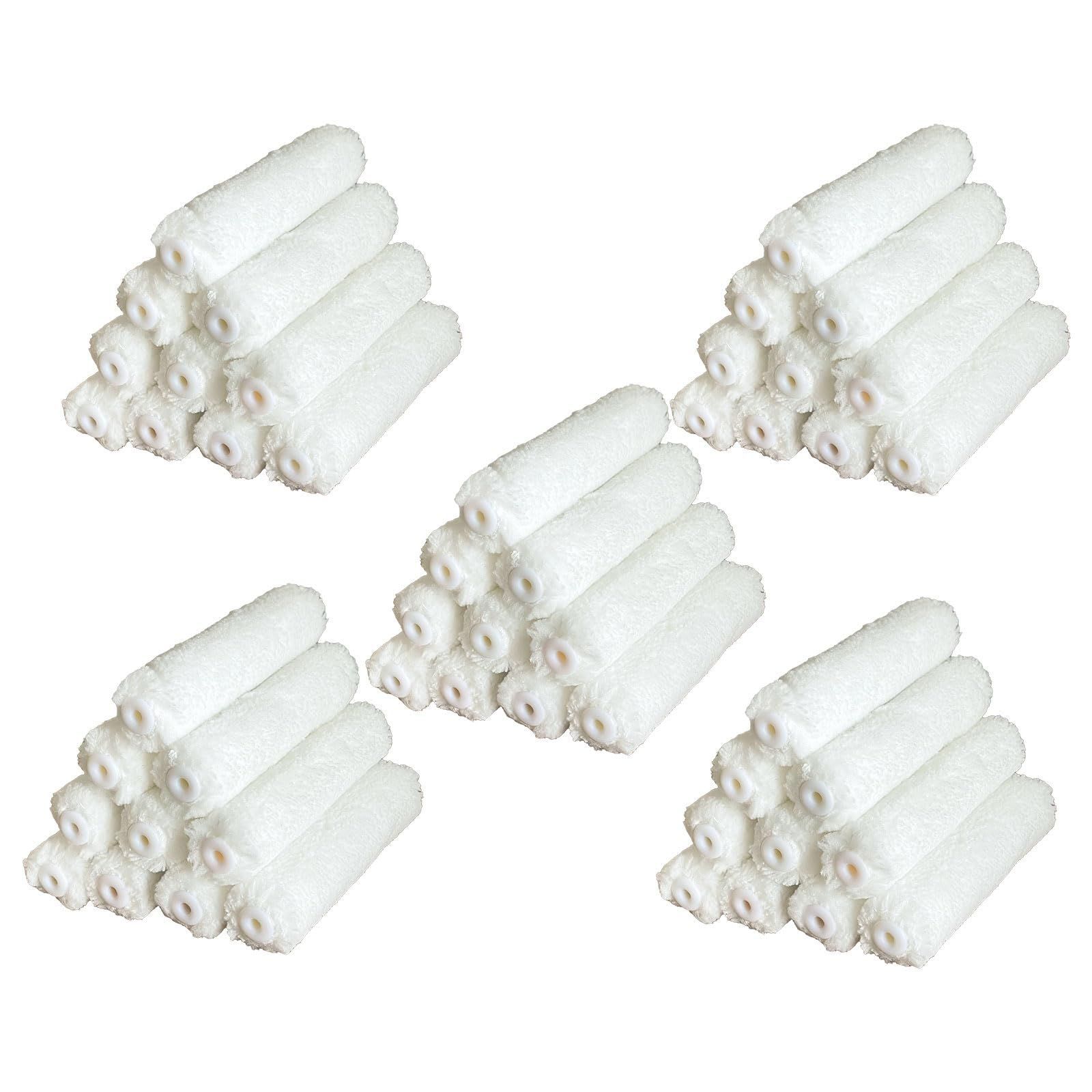Style 4インチ|6mm|50本 ハケ市 ミニスモール ローラー マイクロファイバー ホワイト 4インチ 6mm 50本 セット