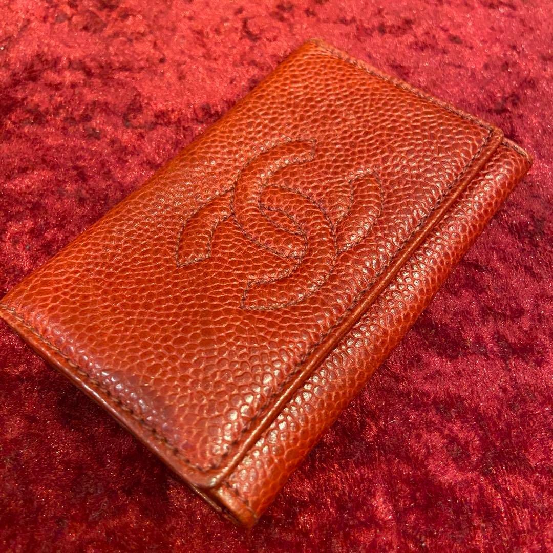 CHANEL シャネル キャビアスキン レザー COCO ココマーク キーケース 