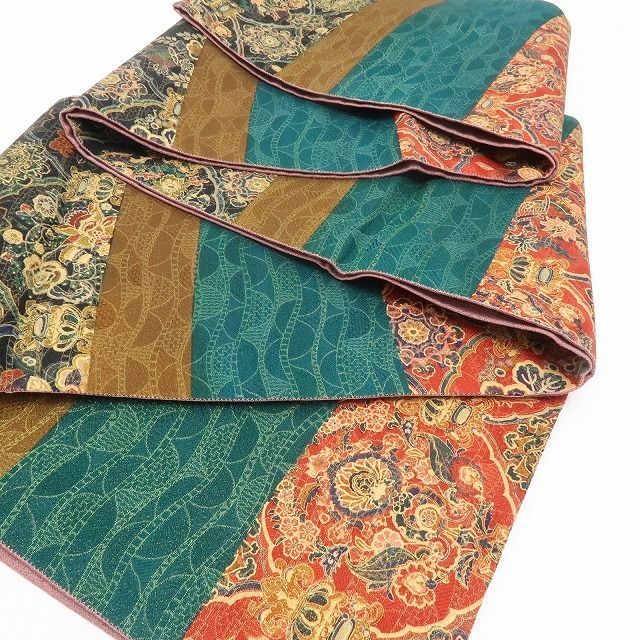 専用帯3740 ●前田仁仙 仁仙更紗 高級 正絹 落款 全通 袋帯 ❁tomihisa❁美品 前田仁仙 落款 更紗 着物 正絹 全通”更紗で広がる