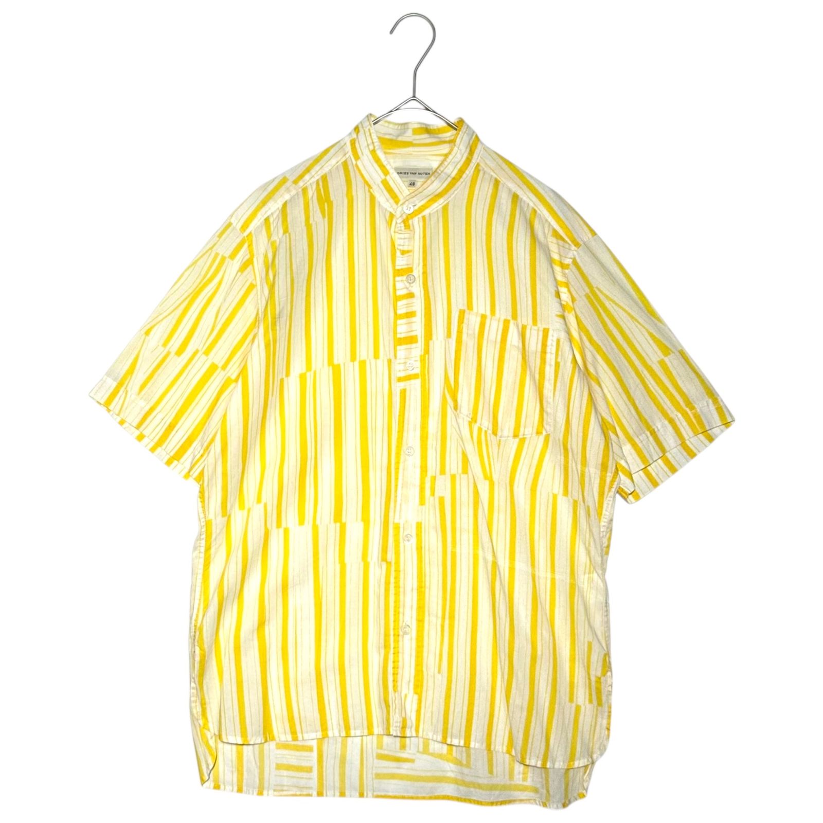 【新品タグ付 ハンドメイド】DRIES VAN NOTEN 総柄ストライプシャツ DRIES VAN NOTEN(ドリスヴァンノッテン) Multi Stripe Band