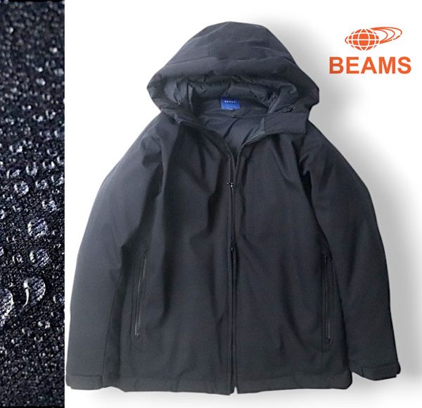 極美品 BEAMS ビームス サキソニーウール アークティック ダウンパーカ 紺 ネイビー XL【参考価格￥48，400-】
