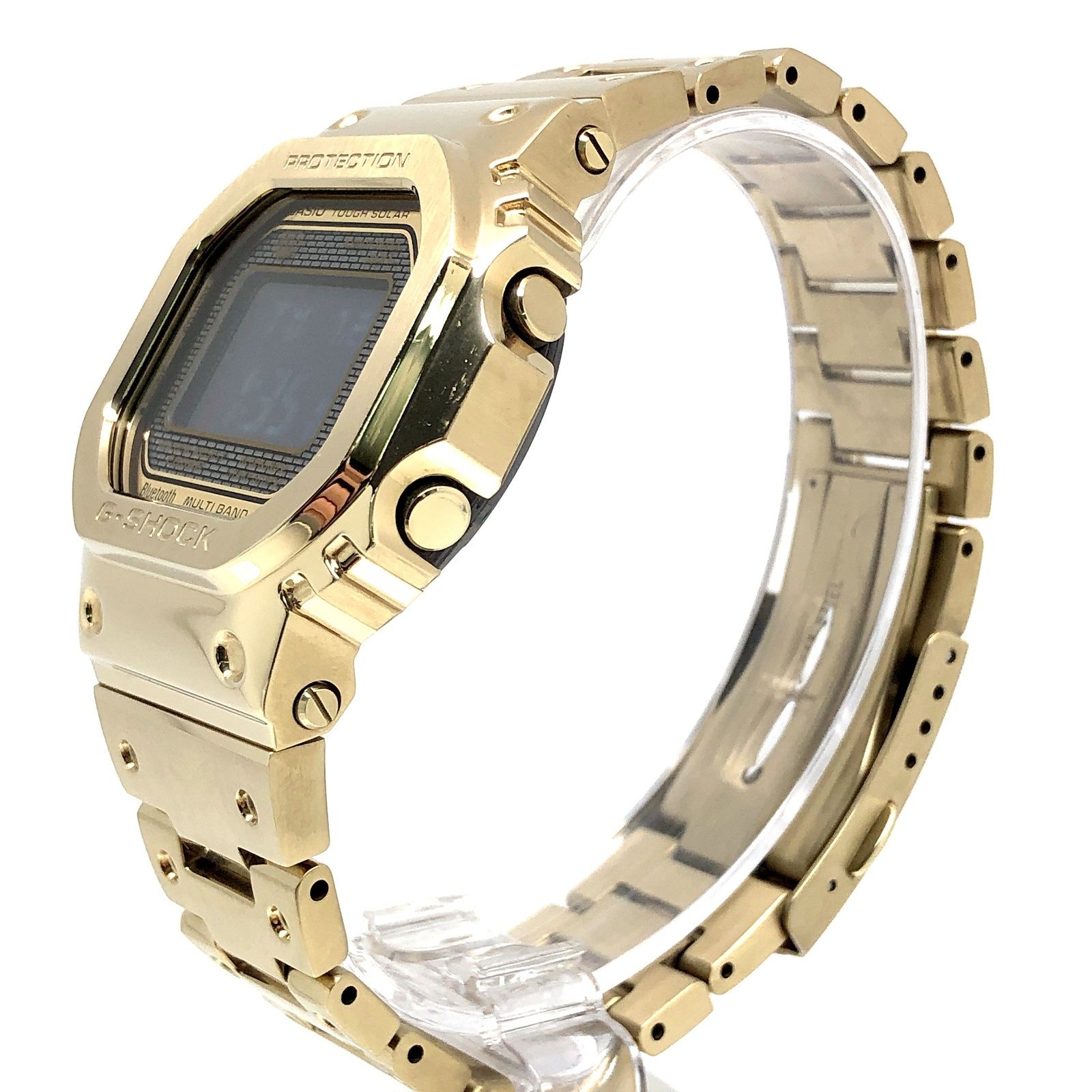 極美品 箱説タグ付G-SHOCK GMW-B5000GD 電波ソーラー ゴールド Gショック】フルメタル / スマートフォンリンク&電波ソーラー
