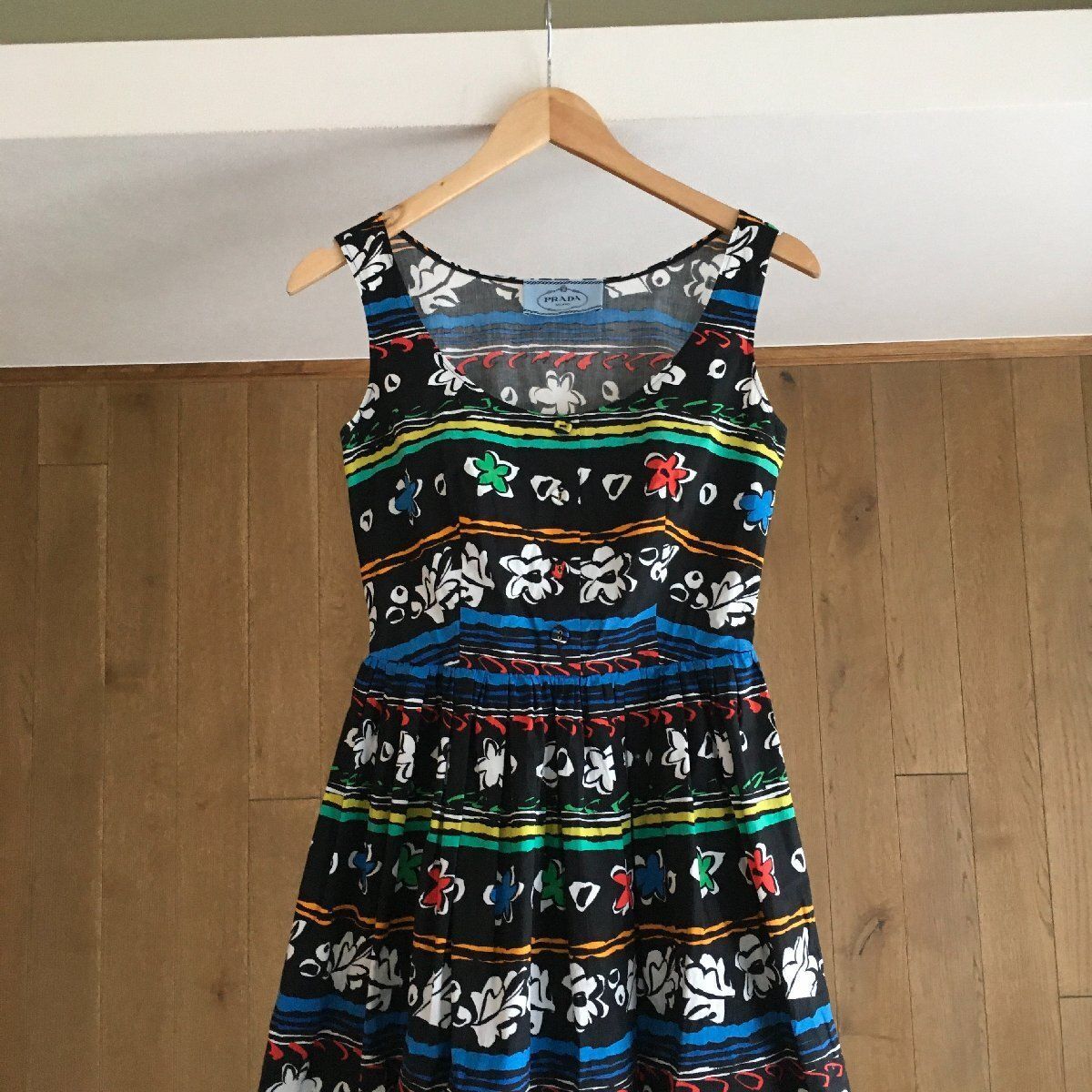 PRADA38ワンピース 中古・古着通販】PRADA (プラダ) フラップデザイン バックジップ