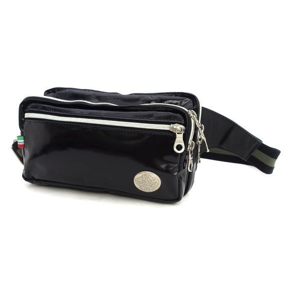 Orobianco | オロビアンコ ボディバッグ ブラック メタルプレート バッグ|バック|BAG|鞄|カバン ブランド