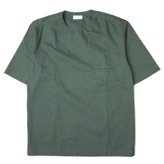 新品 LEMAIRE ルメール 22SS BUTTON NECK TOP コットンツイル ボタン 