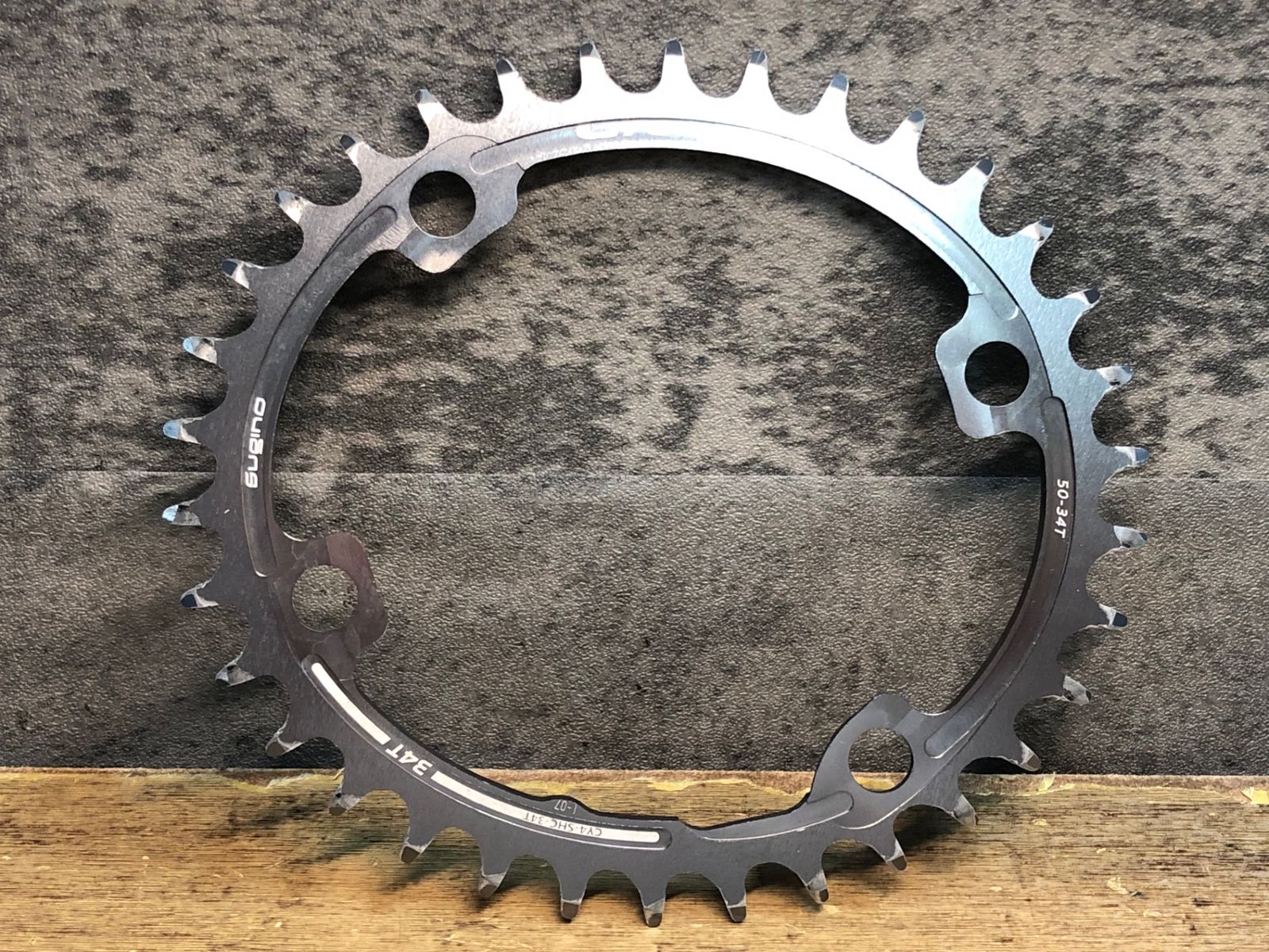 JK199 スギノ Sugino CYCLOID Super Hill Climb CY4-SHC チェーンリング シルバー 34T