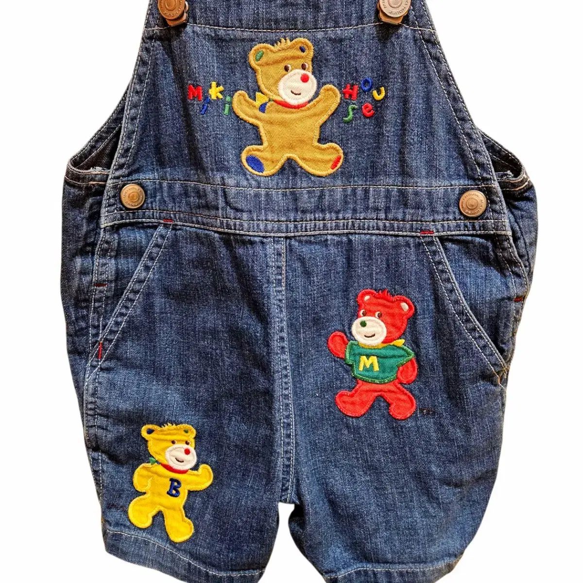 注文 ミキハウス レトロ ベア オーバーオール 80