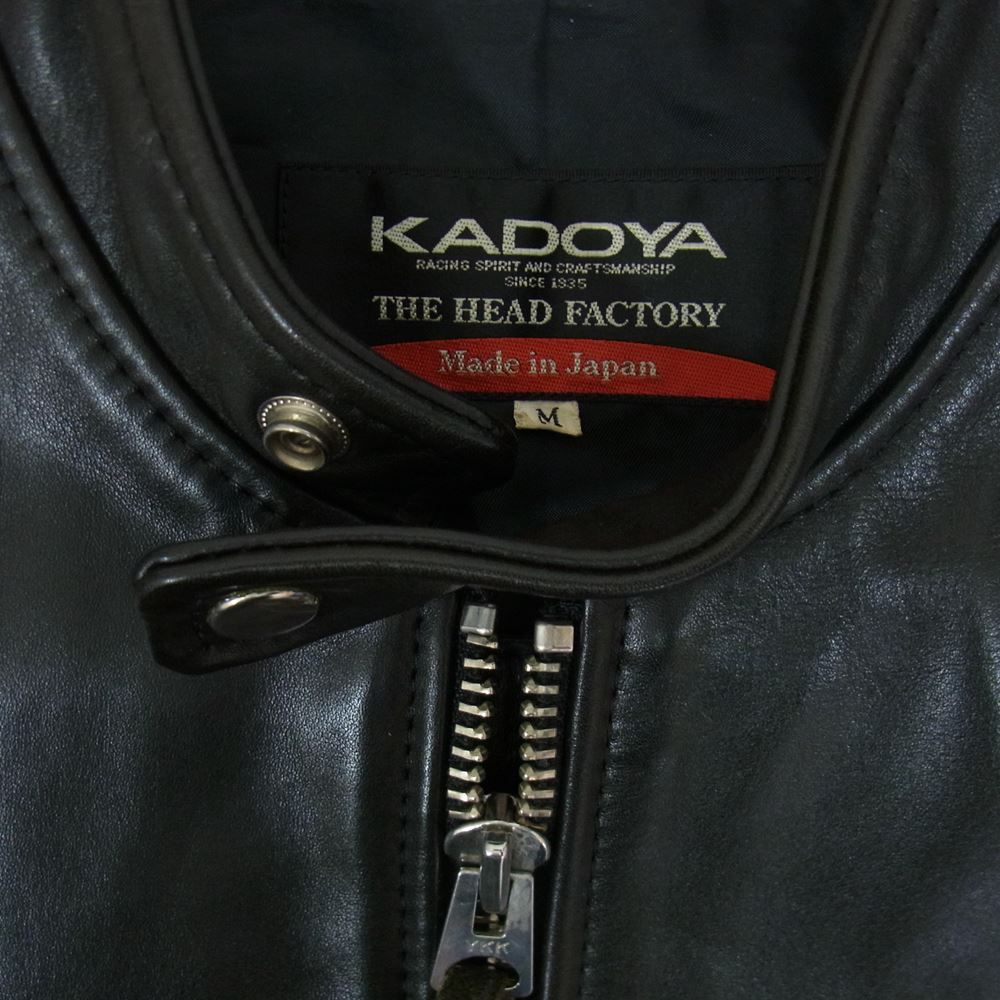 KADOYA カドヤ HEAD FACTORY HF ヘッドファクトリー AS-1VS シングル ライダース レザー ジャケット ブラック系  M【中古】 - メルカリ