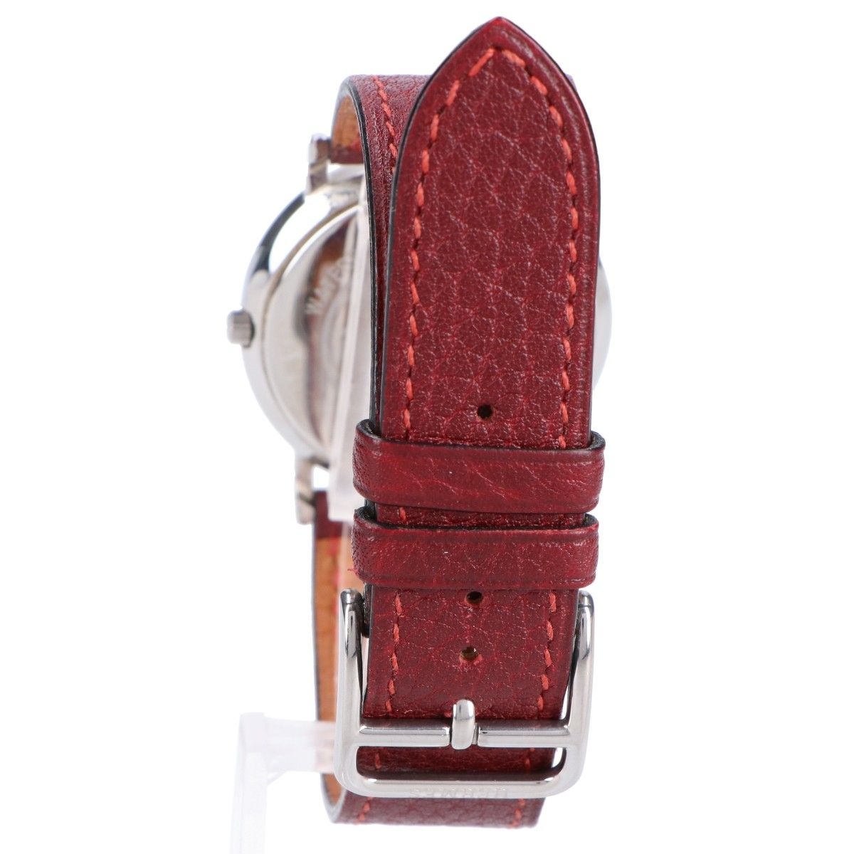 【新品ベルト】857 エルメス セリエ ラウンド レディース 人気 ホワイト HERMES エルメス 340198 LS 白文字盤 □A レザーベルト セリエ