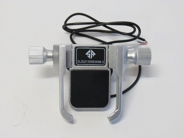 汎用 盗難防止アラームあり バイク アクセサリー スマホホルダー ブラケットホルダー ハンドル装着タイプ マウント 銀