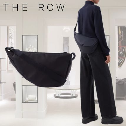 THE ROW ストリートウェアスタイル スラウチー バナナ バッグ ブラック